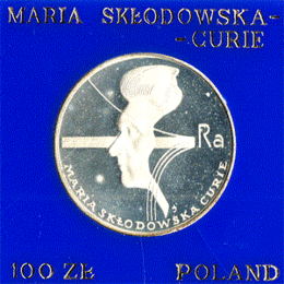 Polen 100 Zlotych Silber 1974 Maria Sklodowska - Curie