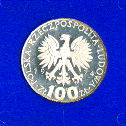 Polen 100 Zlotych Silber 1974 Maria Sklodowska - Curie
