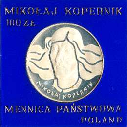 Polen 100 Zlotych Silber 1974 Mikolaj Kopernik