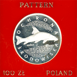 Polen 100 Zlotych Silber 1977 Ochrona Srodowiska