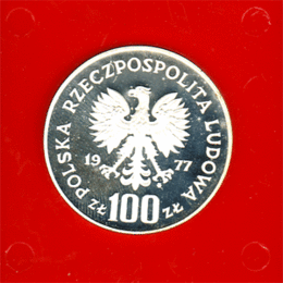 Polen 100 Zlotych Silber 1977 Ochrona Srodowiska