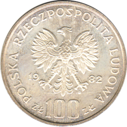 Polen 100 Zlotych Silber 1982 Ochrona Srodowiska