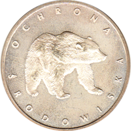 Polen 100 Zlotych Silber 1983 Ochrona Srodowiska