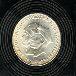 Polen 100 Zlotych Silber 1975  XXX Rocznica Zwyciestwa nad Faszyzmen