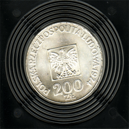 Polen 200 Zlotych Silber 1974 XXX Lat PRL