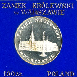 Polen 100 Zlotych Silber 1975 Zamek Krolewski w Warszawie