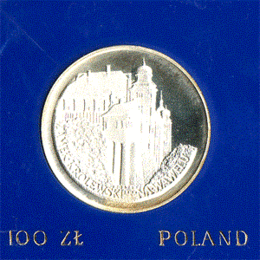 Polen 100 Zlotych Silber 1977 Zamek na Wawelu