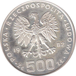 Polen 500 Zlotych Silber 1982 Dar Mlodziezy