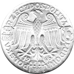 Polen 100 Zlotych Silber 1966 Mieszko Dabrowka