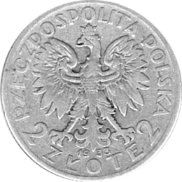 Polen 2 Zlote Silber 1933