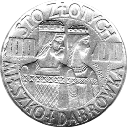 Polen 100 Zlotych Silber 1966 Mieszko i Dabrowka