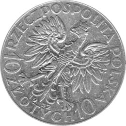 Polen 10 Zlotych Silber 1932 