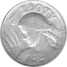 Polen 1 Zloty Silber 1924 