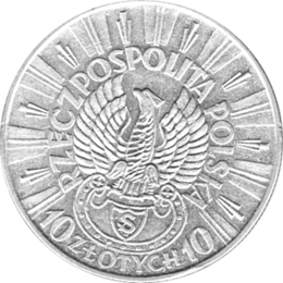 Polen 10 Zlotych Silber 1954