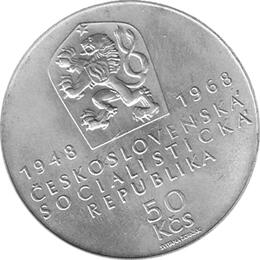 50 Korun, Tschechoslowakei, 1968, Volksrepublik
