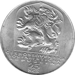 25 Korun, Tschechoslowakei, 1969,  25 Jahre Slowakischer Nationalaufstand
