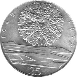 25 Korun, Tschechoslowakei, 1970