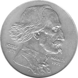 100 Korun, Tschechoslowakei, 1971, 100 Todestag von Josef Manes