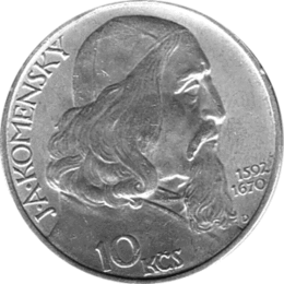 10 Korun, Tschechoslowakei, 1957,  J. A. Komensky