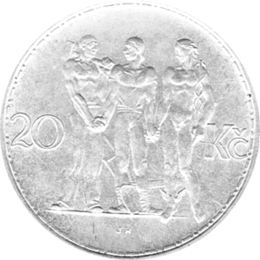 20 Korun, Tschechoslowakei, 1934, Herkules Gruppe