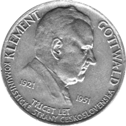 100 Korun, Tschechoslowakei, 1951, 	Klement Gottwald
