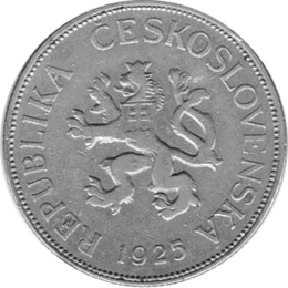 5 Korun, Tschechoslowakei, 1925