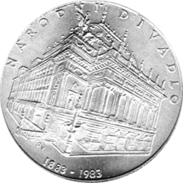 100 Korun, Tschechoslowakei, 1983, Nationaltheater Prag