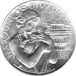 500 Korun, Tschechoslowakei,1983,  Muse mit Lyra