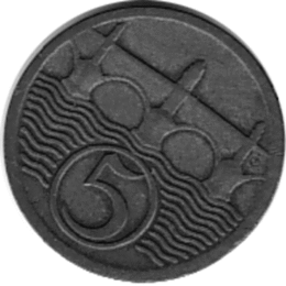 5 Korun, Tschechoslowakei, 1929