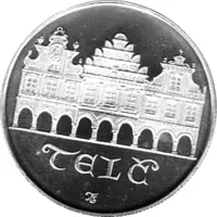 50 Korun, Tschechoslowakei, 1986, Gebäude in Telc