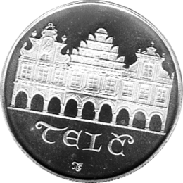 50 Korun, Tschechoslowakei, 1986, Gebäude in Telc