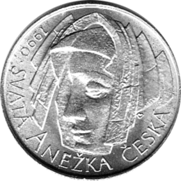 50 Korun, Tschechoslowakei, 1990,  St.Agnes