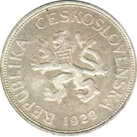 5 Korun, Tschechoslowakei, 1929