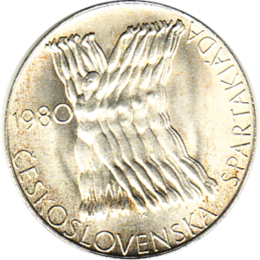 100 Korun, Tschechoslowakei, 1980, Sportlerinnen