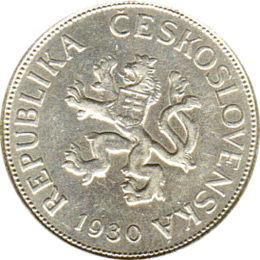 5 Korun, Tschechoslowakei, 1930