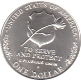 1 Dollar, USA 1997, Polizeidenkmal