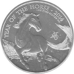 1 Unze Silber 2 Pfund Lunar Pferd 2014