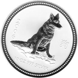 Lunar I Silbermünze Australien Hund 10 Unzen 2006 Perth Mint