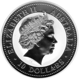 Lunar I Silbermünze Australien Hase 10 Unzen 1999 Perth Mint