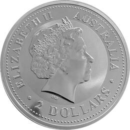 Lunar I Silbermünze Australien Tiger 2 Unzen 1998 Perth Mint