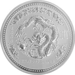 Lunar I Silbermünze Australien Drachen 1 Kilo 2000 Perth Mint