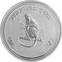 Lunar I Silbermünze Australien Affe 1/2 Kilo 2004 Perth Mint