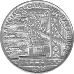 Halve Dollar 1936 San Francisco Oakland Bay Bridge