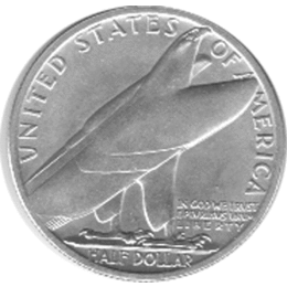 Halve Dollar 1936 Bridgeport 1/2 Silber Dollar