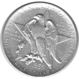 Halve Dollar 1935 Texas 1/2 Silber Dollar