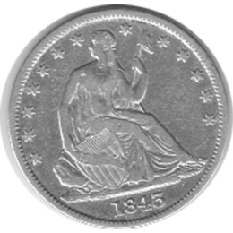 Halve Dollar 1839-1891 Seated Liberty 1/2 Silber Dollar