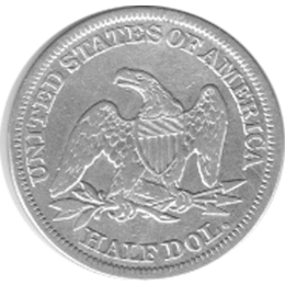 Halve Dollar 1839-1891 Seated Liberty 1/2 Silber Dollar