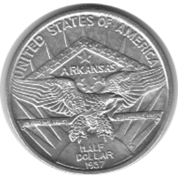 Halve Dollar 1936 Arkansas 1/2 Silber Dollar