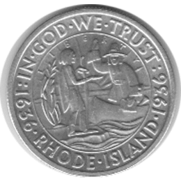 Halve Dollar 1936  Rhode Island 1/2 Silber Dollar