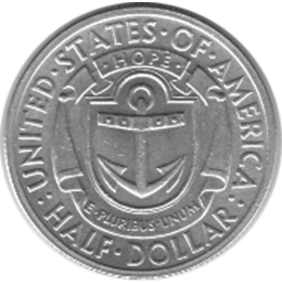 Halve Dollar 1936  Rhode Island 1/2 Silber Dollar
